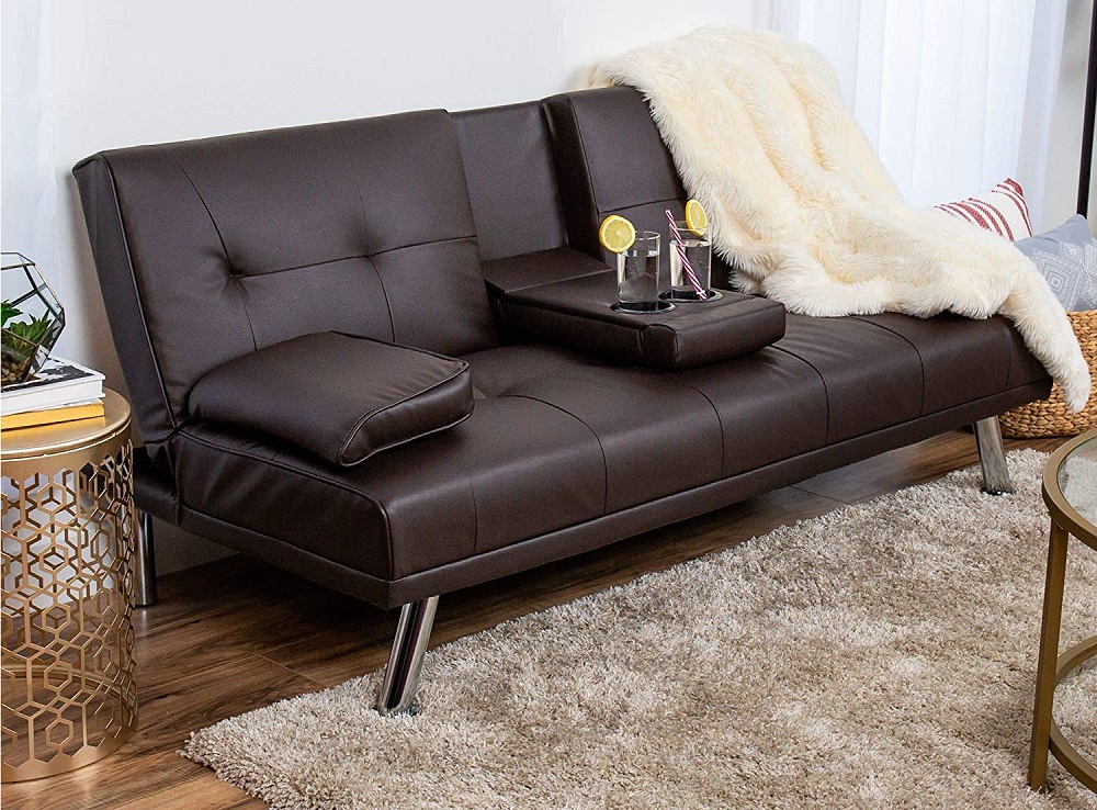 the best futon sofa leather