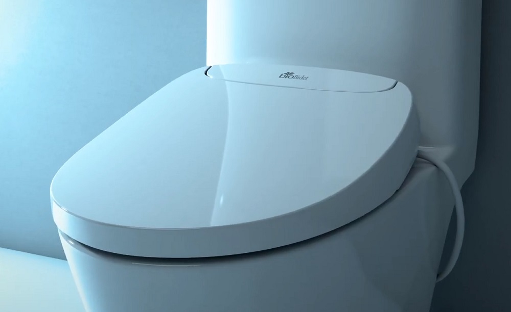 BioBidet Discovery DLS Elongated Smart Low-Profile Auto Open/Close Bidet Toilet Seat, White
