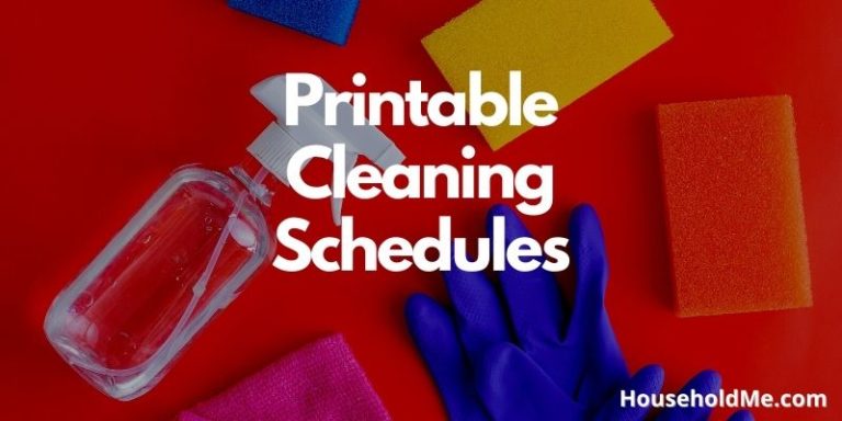 Printable Cleaning Schedules