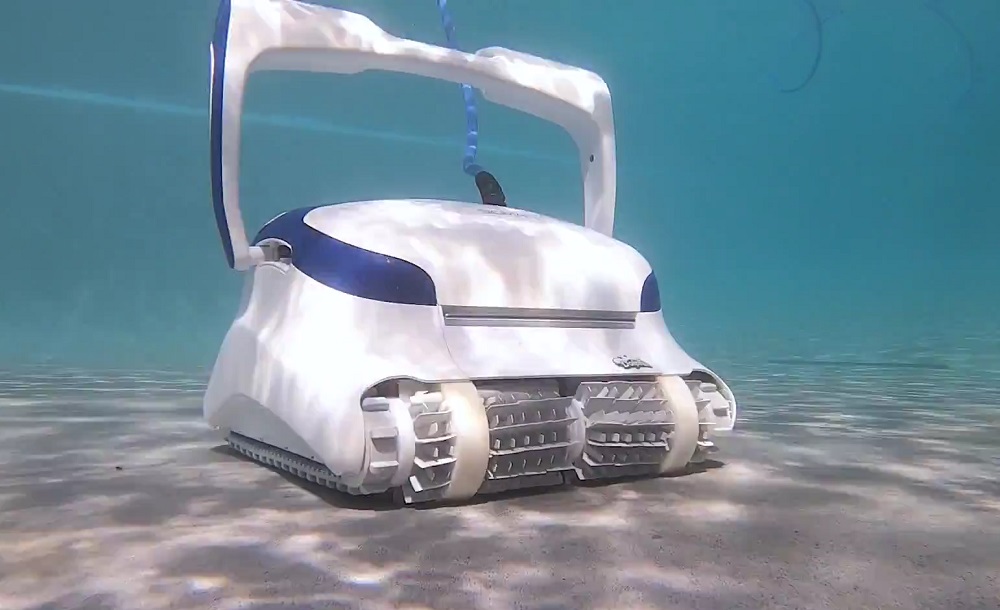 Robotic Pool Cleaner In the Pool